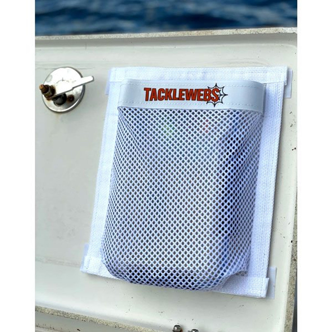 TackleWebs 10"W x 12"H Hook & Loop White Adhesive Pouch